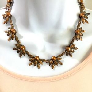 COPPER LOOK CHOKER STYLE NECKLACE
